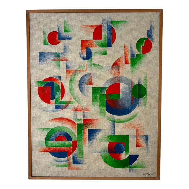 Isa Di Battista Gorini, Abstract Composition, 1980s, Paint on Canvas For Sale