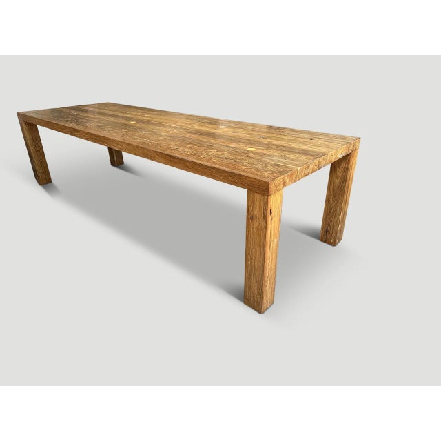 Contemporary Andrianna Shamaris Modern Teak Wood Dining Table For Sale - Image 3 of 5