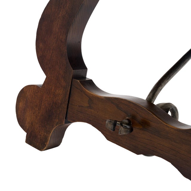 Antique, French Lyre Table, Solid Wood, Circa 1900 For Sale - Image 9 of 9