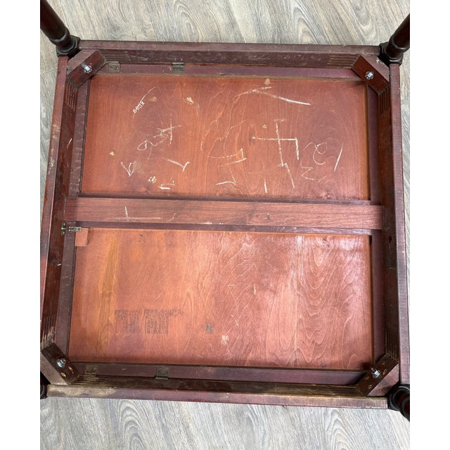 Vintage Mahogany Folding Card Table Game Table For Sale - Image 16 of 16