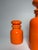 1980s Vintage Mid Century Modern Bright Orange Apothecary Lidded Jars, Set of 3 For Sale - Image 5 of 9