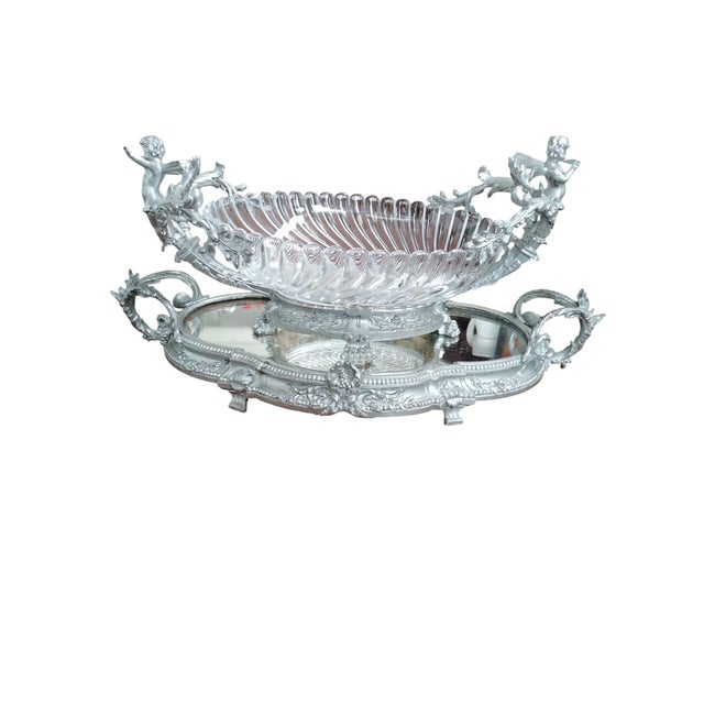 Antique Centerpiece with Cherubs, Set of 3 For Sale - Image 11 of 11