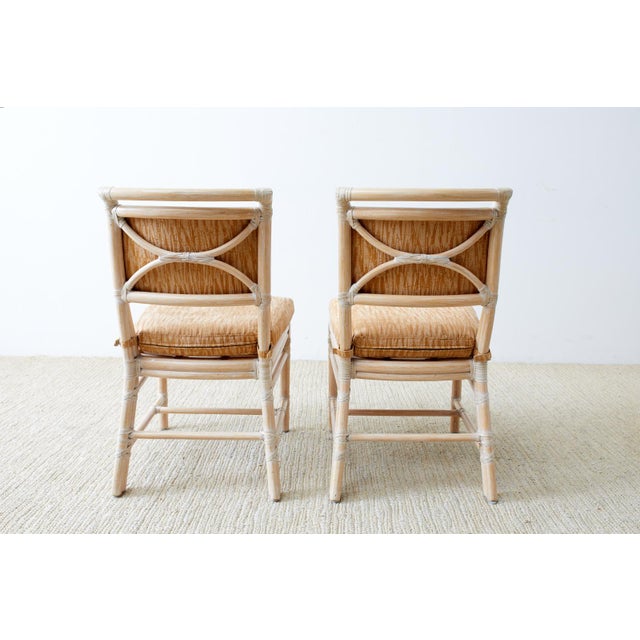 McGuire Cerused Rattan Dining Chairs- Set of 9 | Chairish