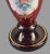 Vintage Bohemian Art Glass Cranberry Red Hand Painted Enamel Romantic Roses Vase For Sale - Image 4 of 10