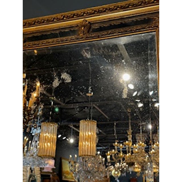 19th Century 19th Century French Giltwood Cushion Mirror For Sale - Image 5 of 8