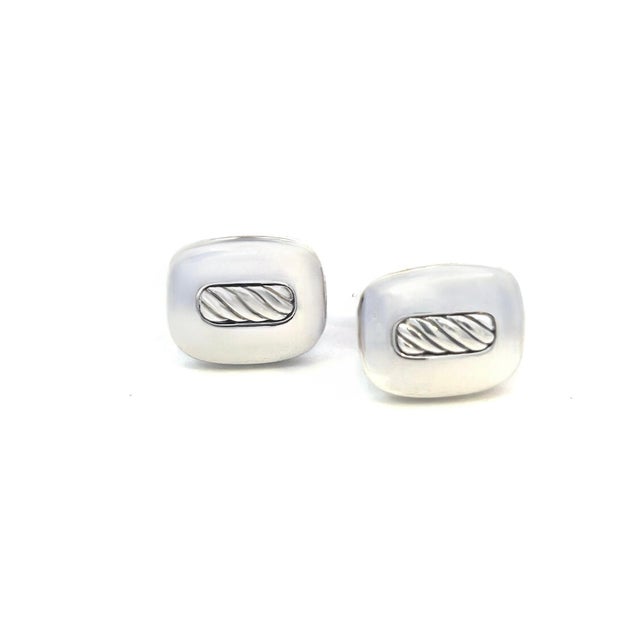 1990s Pair of David Yurman Authentic Estate Cufflinks Silver For Sale - Image 12 of 13