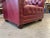 Pair of Custom Burgundy Leather Tufted Chesterfield Club Chairs For Sale - Image 9 of 12