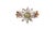 14K pink rose gold sunflower-inspired band ring featuring 10 marquise-shaped natural iolites, 14 round tanzanites total...