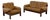 Brazilian Style Leather Seating Group, Set of 2 For Sale