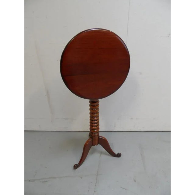 Mahogany Tillt Top Wine Table For Sale - Image 4 of 11