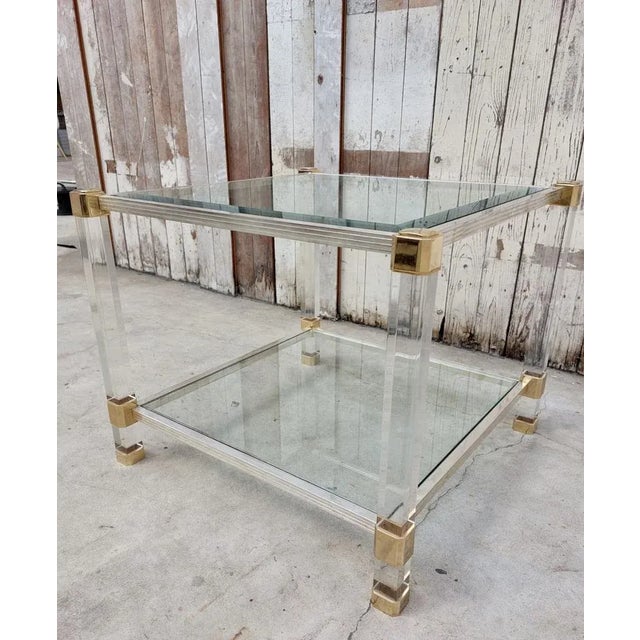 Hollywood Regency Side Table by Pierre Vandel, 1970s For Sale - Image 4 of 12