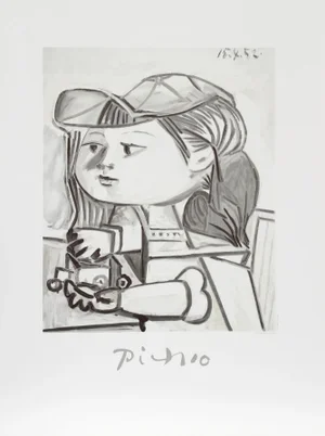 1980s "Buste de Petite Fille" Lithograph After Pablo Picasso