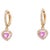0.68 cts Natural pink sapphire & 0.28 diamond earrings in 14k gold For Sale - Image 15 of 18