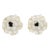 Cilea Paris White Rose Resin Pair of Clip Earrings For Sale