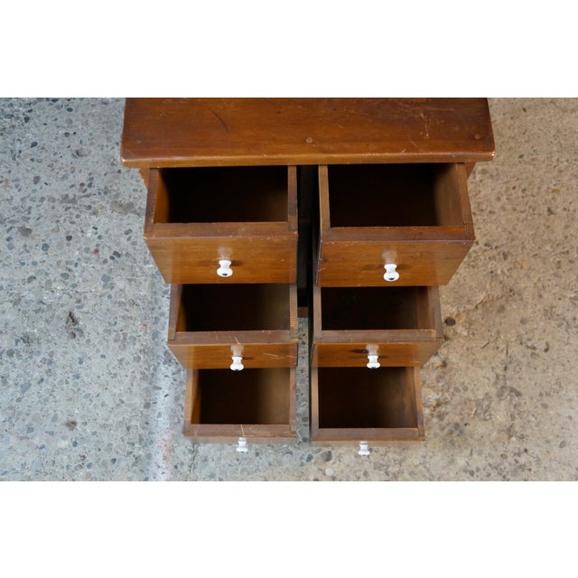 Mid Century Early American Style Apothecary Cabinet Spice Chest Side End Table For Sale - Image 4 of 18