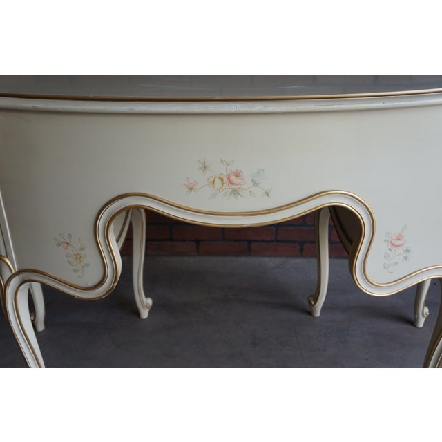 Wood Drexel Touraine Collection Hand Painted Writing Desk For Sale - Image 7 of 9