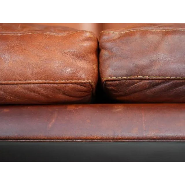 2-Seater Sofa in Cognac Leather by Kai Lyngfeldt Larsen, Denmark, 1960s For Sale - Image 11 of 16