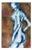 Neo-Expressionism Standing Female Nude Blue Wild at Its Finest, 1980s, Oil Painting on Canvas For Sale
