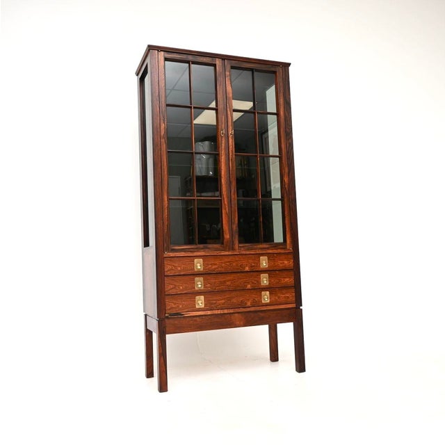 Vintage Scandinavian Display Cabinet by Torbjorn Afdal for Bruksbo, 1960s For Sale - Image 12 of 12