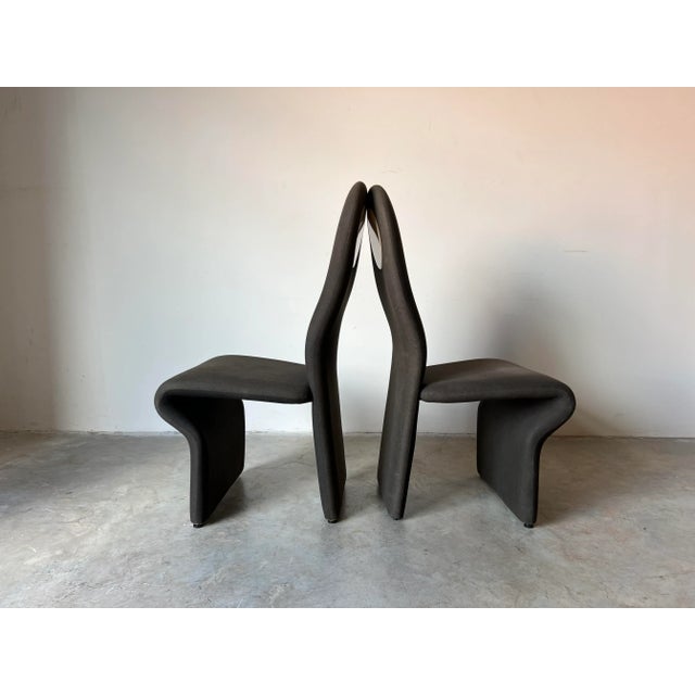 Wood Jan Ekselius - Style Postmodern Accent/ Dining Chairs by Roger Rougier - a Pair For Sale - Image 7 of 12