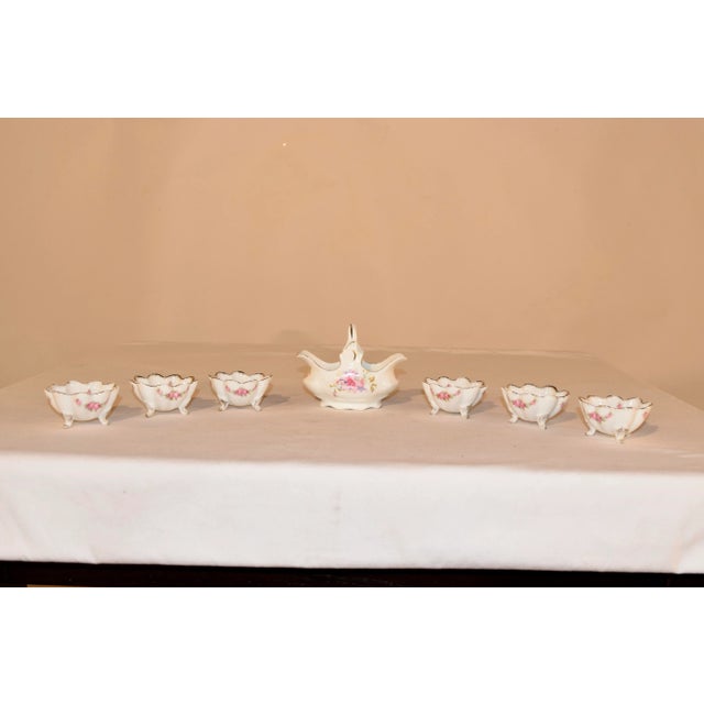 Ceramic German Porcelain Basket and Bowls For Sale - Image 7 of 7
