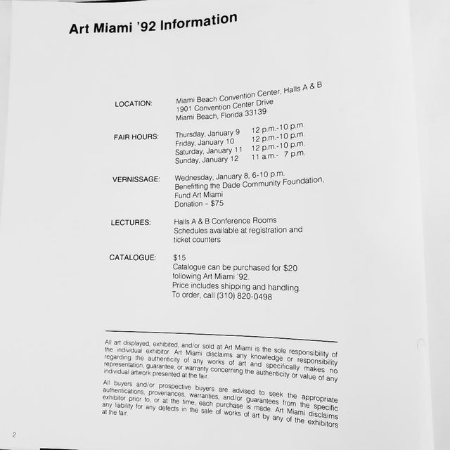 Paper Miami Art Expo 1992 Vintage Hardcover Book For Sale - Image 7 of 11