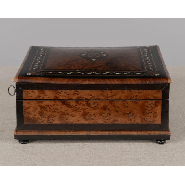 19th Century 19th Century Napoleon III Marquetry Box, Mother of Pearl Inlay For Sale - Image 5 of 10