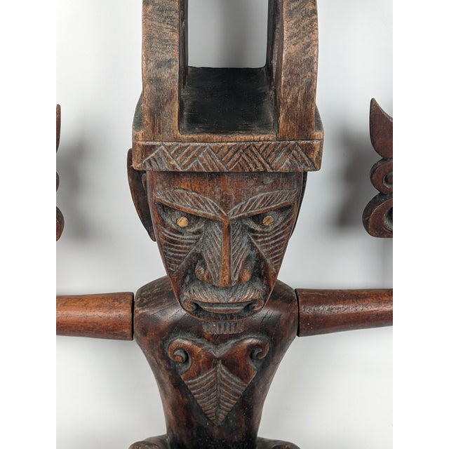 Early 20th Century Attributed Nias Ancestor Figure – Large Carved Wood Adu Zatua, Indonesia For Sale - Image 18 of 18