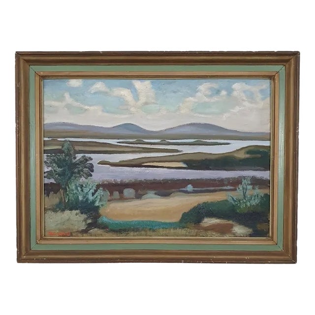 Sehlstedt, Swedish Landscape, 1950s, Oil on Panel For Sale