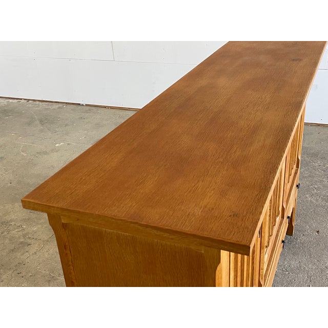 Scandinavian Modern Brutalist Oak Sideboard, 1960s For Sale - Image 12 of 14