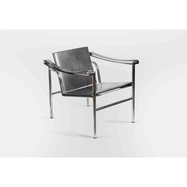 Vintage LC1 Chair designed by Le Corbusier and produced by Cassina in 1970s. Tubular steel and leather. Very good...