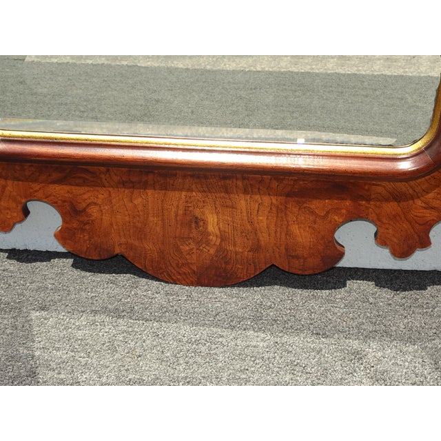 54" Tall Vintage Henredon French Chippendale Brown Gold Gilt Wall Mantle Mirror For Sale - Image 9 of 12