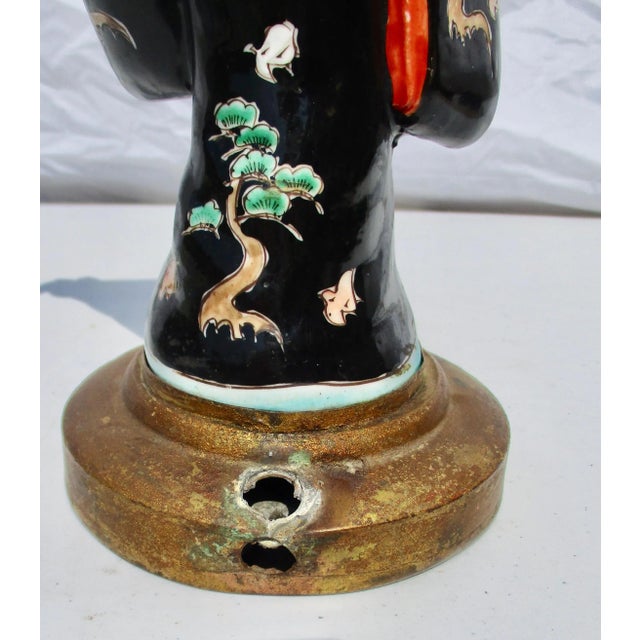 1900 - 1909 1900s Japanese Kutani Porcelain Musician For Sale - Image 5 of 8