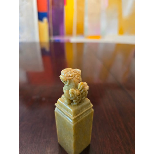 Vintage Chinese Carved Lion Seal For Sale In Boston - Image 6 of 9