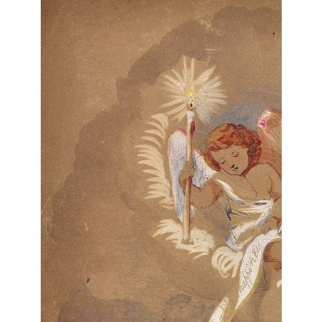 Queen Victoria's Daughter, HRH Princess Alice Maud Mary, Long Life and Happiness, Watercolour Painting, 1860 For Sale - Image 7 of 18