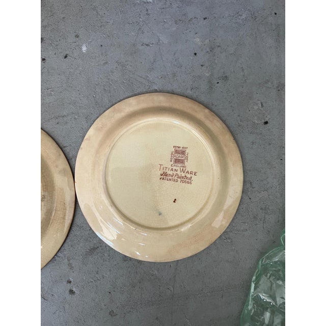 English 1920s Adams Titian Ware Fruit Plates - Set of 3 For Sale - Image 3 of 6