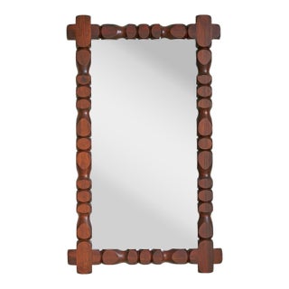 Swedish Pine Wall Mirror by Glas Mäster Markaryd No. 01, 1970s For Sale