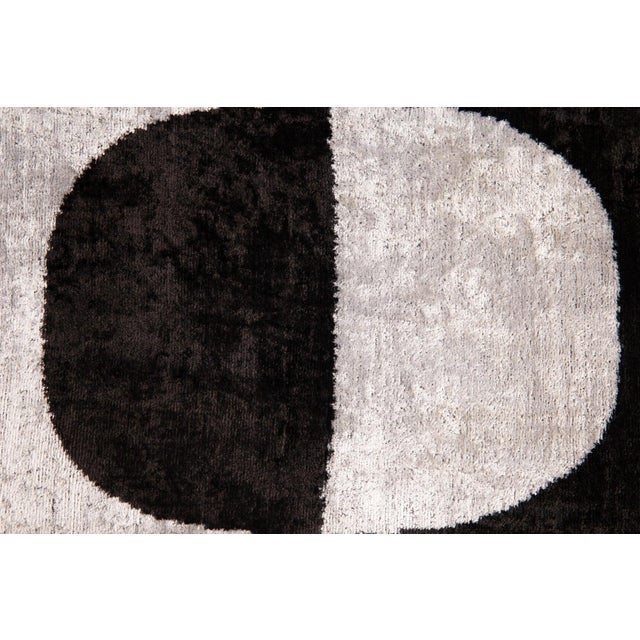 Mid-Century Modern Canvello Handmade Velvet Minimalist Pillow – 16x24 Feather Down Insert, Vegetable-Dyed, Monochrome Accent For Sale - Image 3 of 5