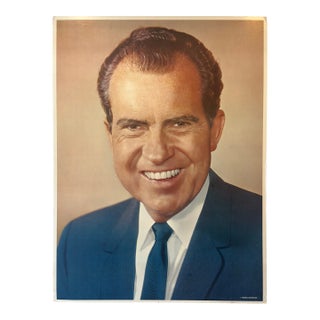 Ironic Oversized Richard Nixon Photographic Portrait by Fabian Bachrach Circa 1960s For Sale