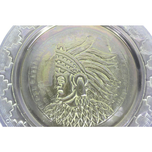 Brass Vintage Brass Mayan Aztec Man Plate, Mexican Handmade Art Emblem For Sale - Image 8 of 8
