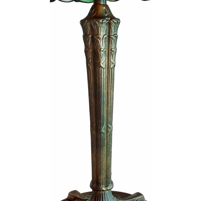 Metal Early 1900's Williamson Leaded Glass Table Lamp For Sale - Image 7 of 9