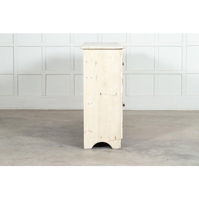Wood Large English Bleached Pine Locker Cabinet, 1890 For Sale - Image 7 of 16