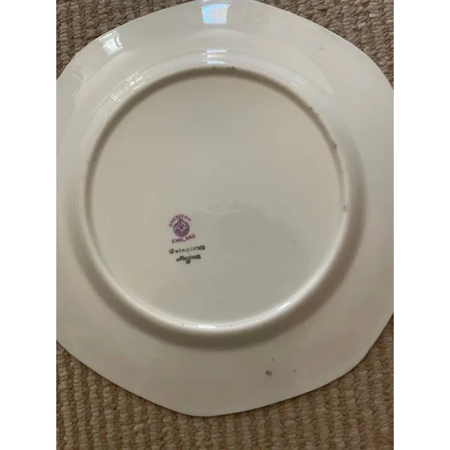 1930s George Jones Crescent White and Gold Porcelain Plates For Sale - Image 9 of 12