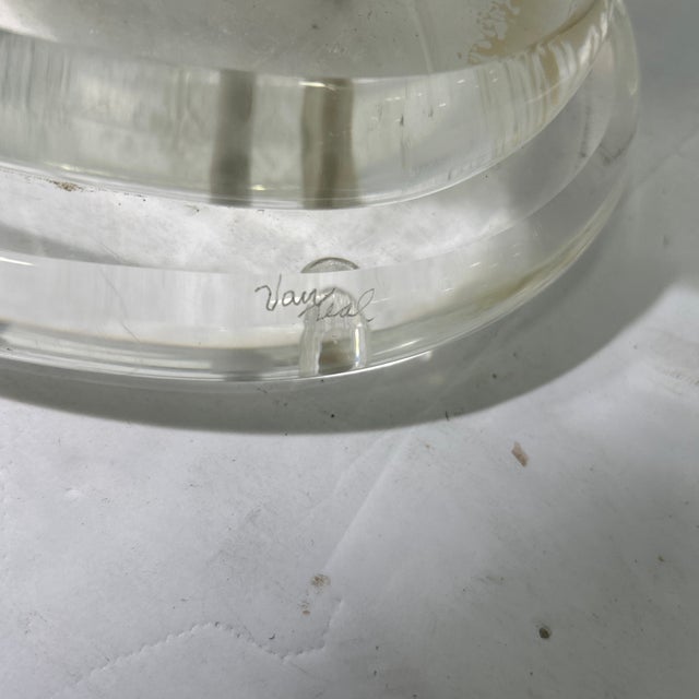 1970s 1970s Lucite Lamp Signed Van Teal For Sale - Image 5 of 7