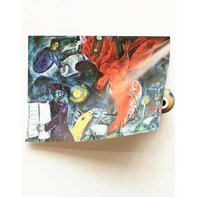 Marc Chagall 1972 After Marc Chagall "The Falling Angel", Full-Color Parisian Print For Sale - Image 4 of 7