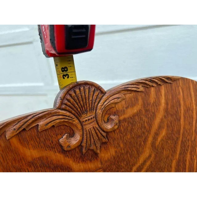 19th Century Antique Tiger Oak Bentwood Carved Chair The chair has classic bentwood styling with caned seat and turned...
