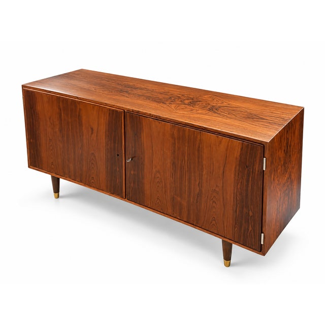 Danish Teak and Santos Rosewood Sideboard attributed to Poul Hundevad, Denmark, 1960s For Sale - Image 6 of 6