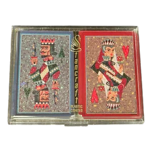 King & Queen Vintage Playing Card Decks in Storage Box