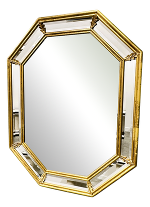 Vintage Neoclassical Octagonal Mirror by Deknudt, Belgium, 1980s