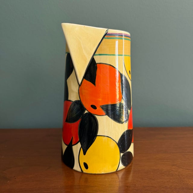 Yellow 1930s Clarice Cliff Orange & Lemon Pattern Odilon Jug – Scarce Shape For Sale - Image 8 of 8